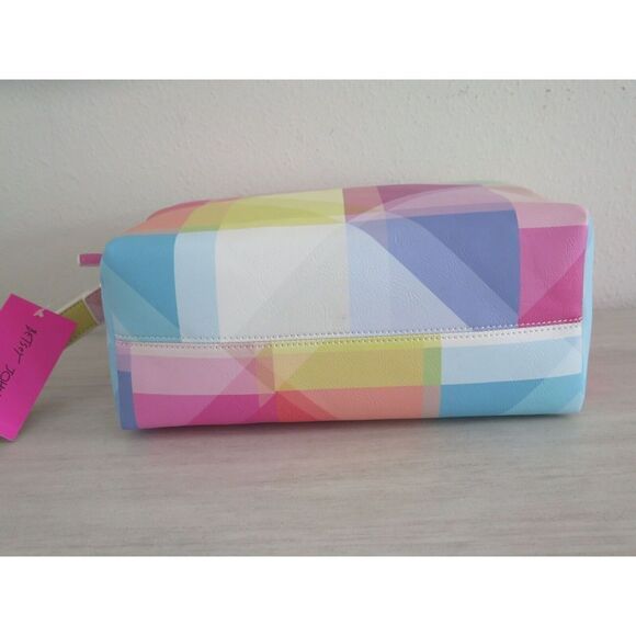 Betsey Johnson CBJ-1084 Women's Multi Color Block Weekender Cosmetic Case $68 - Picture 7 of 8